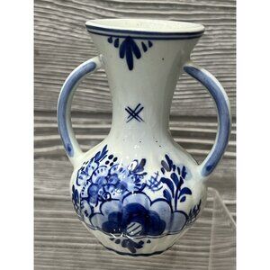 Delft Blue Mini Bud Vase 3.5” Vintage Handpainted Small Miniature